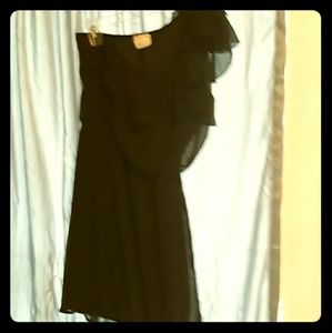 Asymmetrical Black Dress